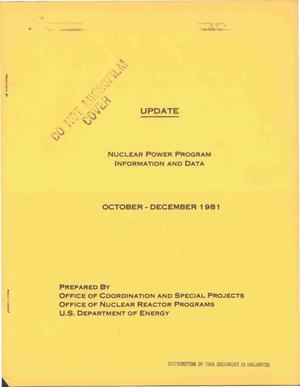 Update: nuclear power program information and data, October-December 1981