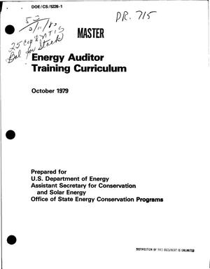 Energy auditor training curriculum