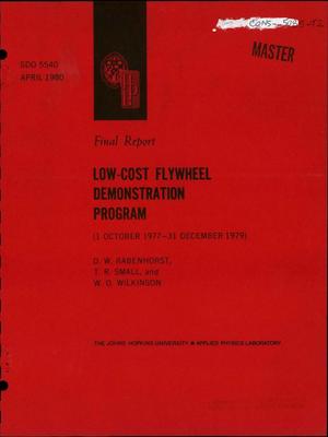 Low-cost flywheel demonstration program. Final report, 1 October 1977-31 December 1979