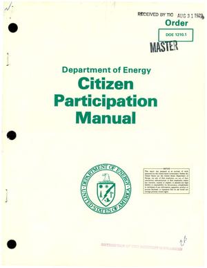 Citizen participation manual