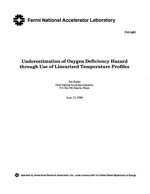 Underestimation of oxygen deficiency hazard through use of linearized temperature profiles