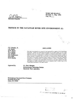 Tritium in the Savannah River Site environment