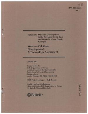 Western oil-shale development: a technology assessment. Volume 6: oil-shale development in the Piceance Creek Basin and potential water-quality changes