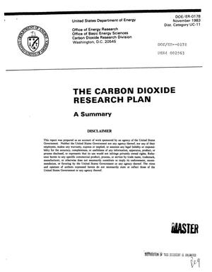 Carbon dioxide research plan. A summary