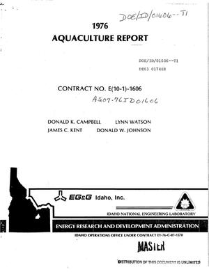 Aquaculture Report:1976