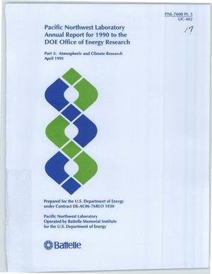 Primary view of object titled 'Pacific Northwest Laboratory annual report for 1990 to the DOE Office of Energy Research'.