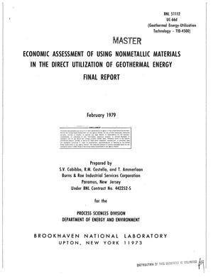 Economic assessment of using nonmetallic materials in the direct utilization of geothermal energy. Final report