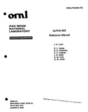 ALPHA MIS: Reference manual