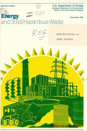 Energy and solid/hazardous waste