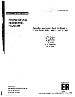 Sampling and analysis of the inactive waste tanks TH-2, WC-1, and WC-15
