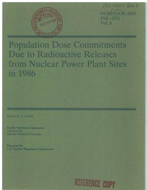 Population dose commitments due to radioactive releases from nuclear power plant sites in 1986