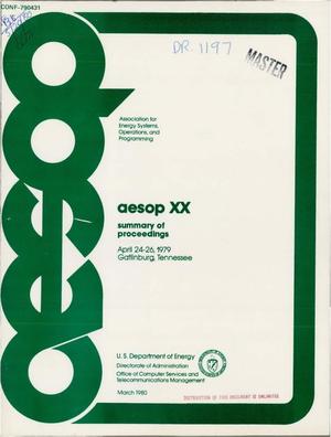 AESOP XX: Summary of Proceedings. [Gatlinburg, Tennessee, April 24 to 26, 1979]