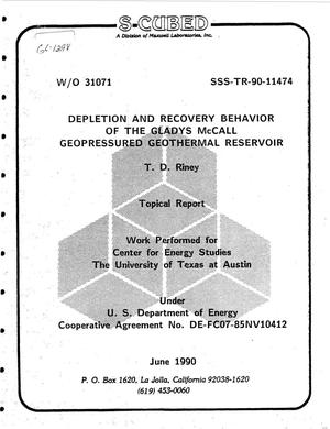Depletion and recovery behavior of the Gladys McCall geopressured geothermal reservoir