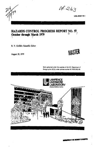 Hazards control progress report No. 57, October-March 1979