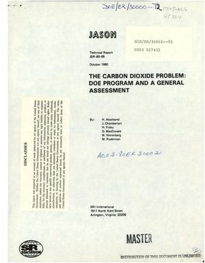 Carbon dioxide problem: DOE program and a general assessment