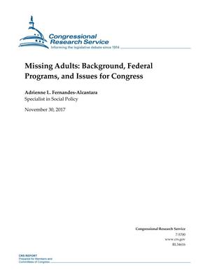 Missing Adults: Background, Federal Programs, and Issues for Congress