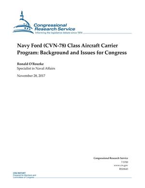 Navy Ford (CVN-78) Class Aircraft Carrier Program: Background and Issues for Congress