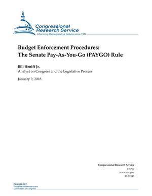 Budget Enforcement Procedures: The Senate Pay-As-You-Go (PayGO) Rule