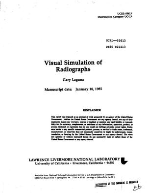 Visual simulation of radiographs