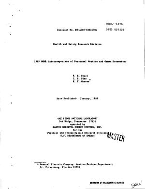 1983 ORNL intercomparison of personnel neutron and gamma dosemeters