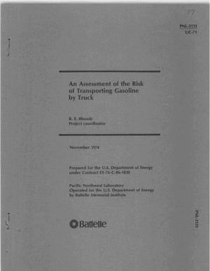 Assessment of the risk of transporting gasoline by truck