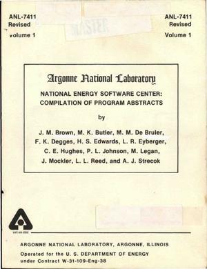 National Energy Software Center: compilation of program abstracts