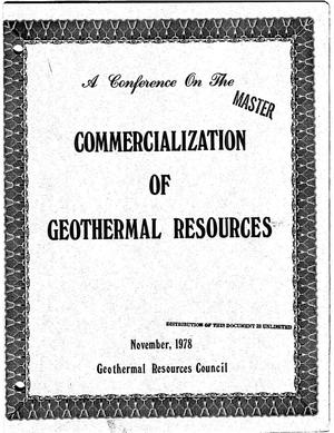 Commercialization of geothermal resources