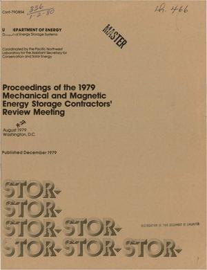 Proceedings of the 1979 Mechanical and Magnetic Energy Storage Contractors' Review Meeting