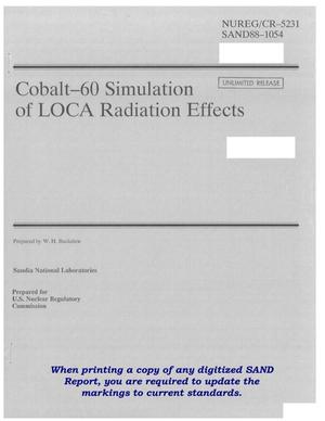 Cobalt-60 simulation of LOCA (loss of coolant accident) radiation effects