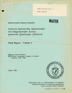 Airborne gamma-ray spectrometer and magnetometer survey: Susanville quadrangle, California. Final report