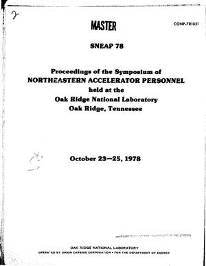 SNEAP 78: symposium of Northeastern accelerator personnel