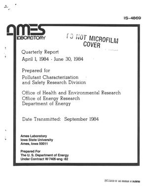 Environmental research and development: measurement and dosimetry. Quarterly report, April 1-June 30, 1984