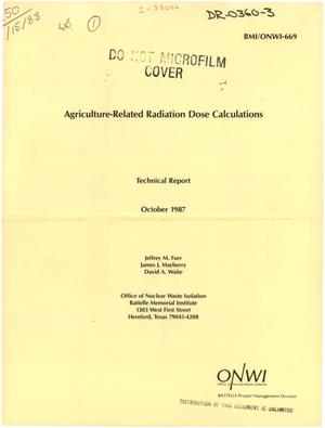 Agriculture-related radiation dose calculations
