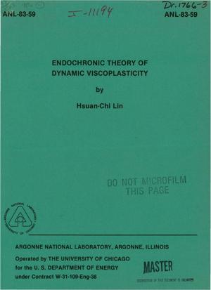 Endochronic theory of dynamic viscoplasticity