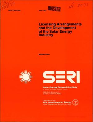 Licensing arrangements and the development of the solar energy industry