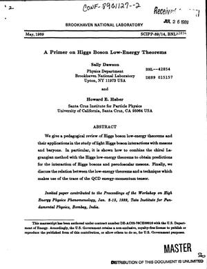 A primer on Higgs boson low-energy theorems