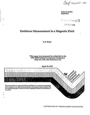 Emittance measurement in a magnetic field