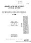 Report: Environmental research program: FY 1987, annual report