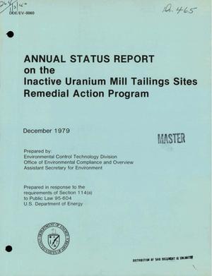 Annual status report on the inactive uranium mill tailings sites remedial action program