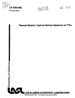 Thermal-neutron capture-gamma spectrum of /sup 242/Pu