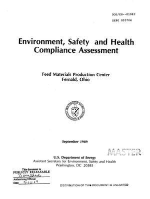 Environment, safety and health compliance assessment, Feed Materials Production Center, Fernald, Ohio