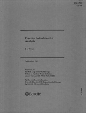 Permian potentiometric analysis