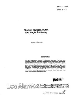 Electron multiple, plural, and single scattering