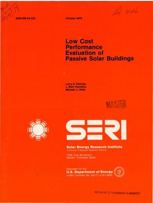Low cost performance evaluation of passive solar buildings