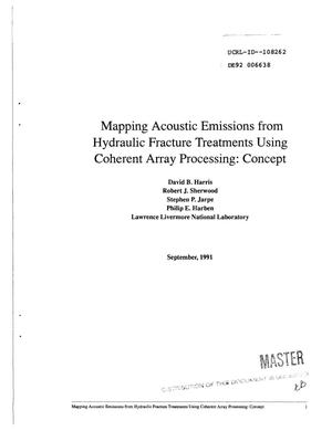 Mapping acoustic emissions from hydraulic fracture treatments using coherent array processing: Concept