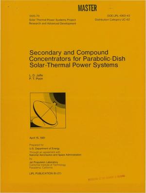 Secondary and compound concentrators for parabolic-dish solar-thermal power systems