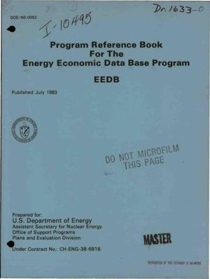 Program Reference Book for the Energy Economic Data Base Program (EEDB)