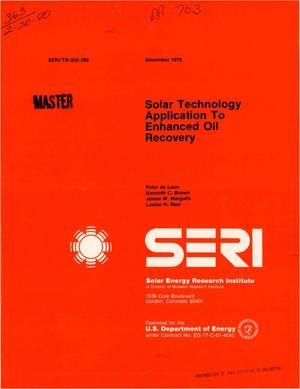 Solar technology application to enhanced oil recovery