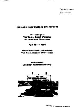 Inelastic near-surface interactions. Proceedings of the Werner Brandt workshop