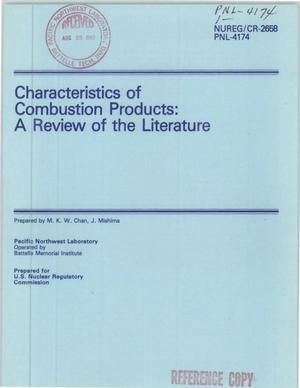 Characteristics of combustion products: a review of the literature